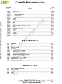 MC705X32VFUE Datasheet Page 10