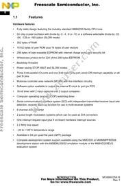 MC705X32VFUE Datasheet Page 22