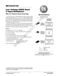 MC74LCX158M Datasheet Cover