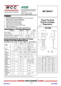 MC7805CT-BP Datasheet Cover