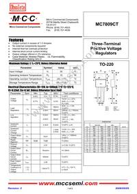 MC7809CT-BP Datasheet Cover