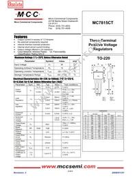 MC7815CT-BP Datasheet Cover
