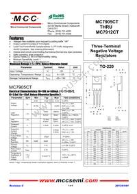 MC7909CT-BP Datasheet Cover