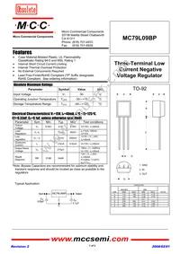 MC79L09BP-AP Datasheet Cover