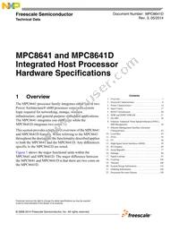 MC8641VU1500KE Datasheet Cover