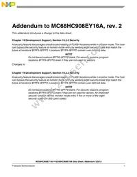 MC908EY16ACFJER Datasheet Cover