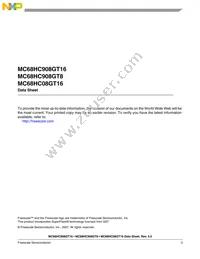 MC908GT8CBE Datasheet Page 3