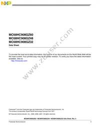 MC908GZ32VFAER Datasheet Page 3