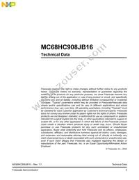 MC908JB16JDWE Datasheet Page 3
