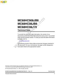 MC908JB8JDWER Datasheet Page 3