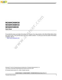 MC908KX8VDWE Datasheet Page 5