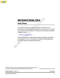 MC908LD64IFUE Datasheet Page 3