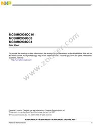MC908QC16MDTE Datasheet Page 4