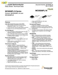 MC9S08FL8CLCR Datasheet Cover