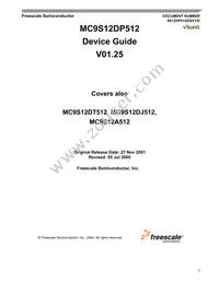 MC9S12DP512CPV Datasheet Cover