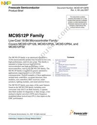 MC9S12P64VQK Datasheet Cover