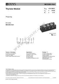 MCC200-14IO1 Datasheet Cover