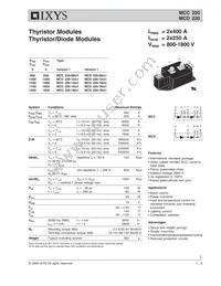 MCC220-16IO1 Datasheet Cover