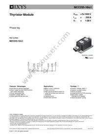 MCC255-16IO1 Datasheet Cover