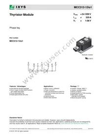 MCC312-12IO1 Datasheet Cover