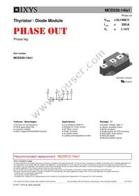 MCD220-14IO1 Datasheet Cover