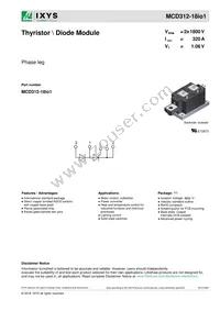 MCD312-18IO1 Datasheet Cover