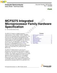 MCF5275LCVM166J Datasheet Cover