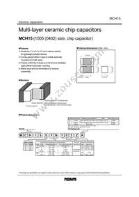 MCH153FN104ZK Datasheet Cover