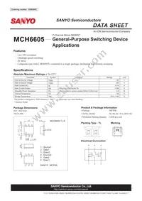 MCH6605-TL-E Datasheet Cover