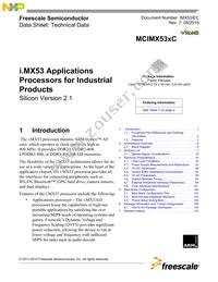 MCIMX537CVV8B Datasheet Cover