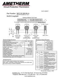 MCL20 500100-A Datasheet Cover