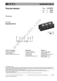 MCMA260P1600YA Datasheet Cover