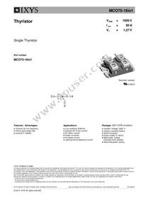 MCO75-16IO1 Datasheet Cover