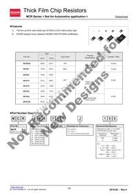 MCR006YZPF71R5 Datasheet Cover