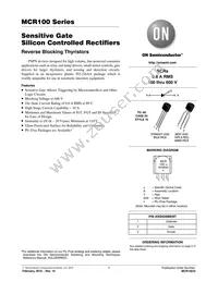 MCR100-3RLG Datasheet Cover