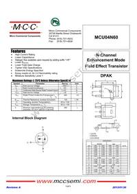 MCU04N60-TP Datasheet Cover
