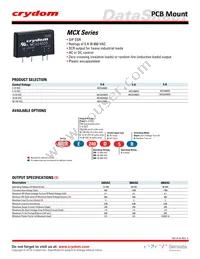MCX480D5R Datasheet Cover