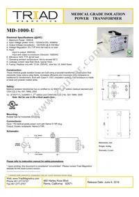 MD-1000-U Datasheet Cover