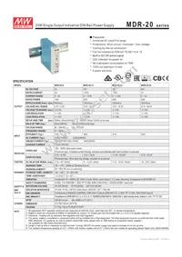 MDR-20-15 Datasheet Cover