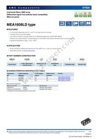 MEA1608LD220TA0G Datasheet Cover