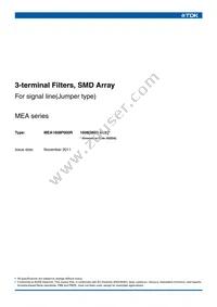 MEA1608P000R Datasheet Cover