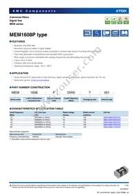 MEM1608P35R0 Datasheet Cover