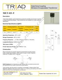 MET-05-T Datasheet Cover