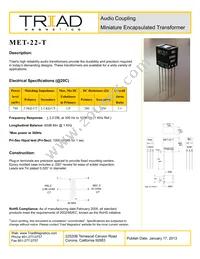 MET-22-T Datasheet Cover