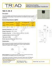MET-28-T Datasheet Cover
