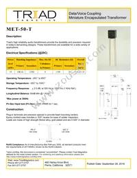 MET-50-T Datasheet Cover