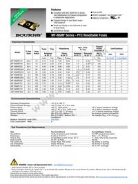 MF-NSMF016-2 Datasheet Cover
