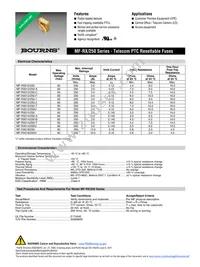 MF-RX012/250-05 Datasheet Cover
