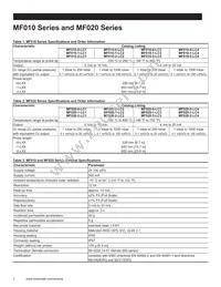 MF010-O-LC-HT Datasheet Page 2