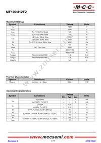 MF100U12F2-BP Datasheet Page 2